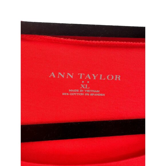 Ann‎ Taylor Factory Tee Shirt Womens Size XL Orange Classic Basic Capsule - Picture 2 of 6